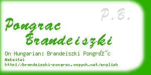 pongrac brandeiszki business card